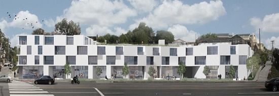 Rendering of proposed mixed-use project at 2903 Lincoln Boulevard