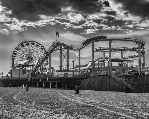 Photograph of the Santa Monica Pier by Jonathan Tillman
