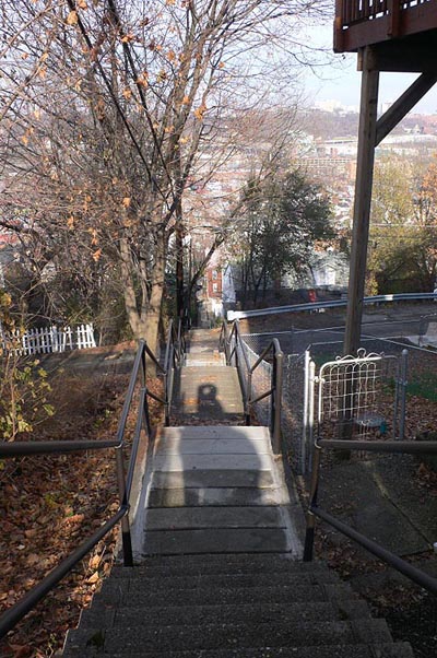 A stairway in the South Slopes of Pittsburgh