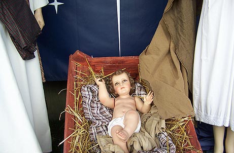 Jesus in Santa Monica Nativity Scenes
