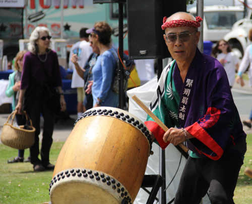 Japanese drummers at Pico Brank Library opening