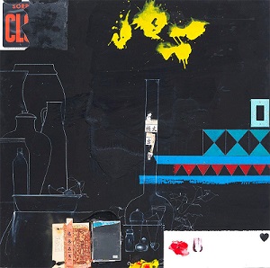 “Untitled” mixed-media-on-panel paintings by Raymond Saunders 