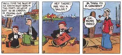 First Popeye comic strip