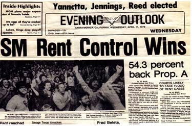 Rent Control Wins front page April 1979